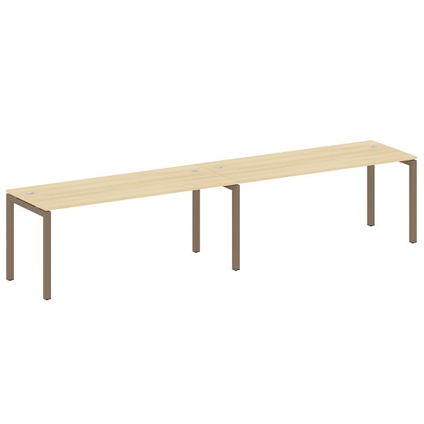 Metal System Quattro Р. ст. на 2 раб. места на П-образном м/к 50БП.СМ-2.5 Акация/Мокко металл 3600*720*750 - Вид 1