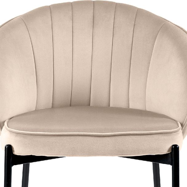 Полубарный стул Миэль кремовый/черный - Вид 7