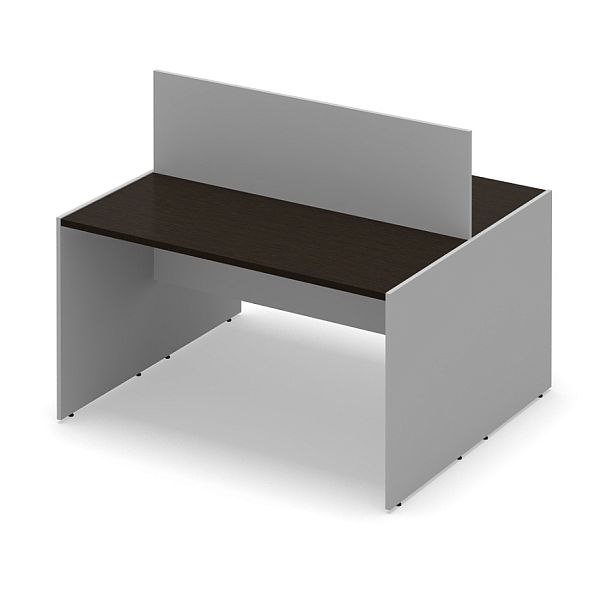 Стол офисный рабочий "Система-M"  ПК-ССМ-СТ2С140Х120НЭР/Д-В2-939 дуб ферраре - Вид 1