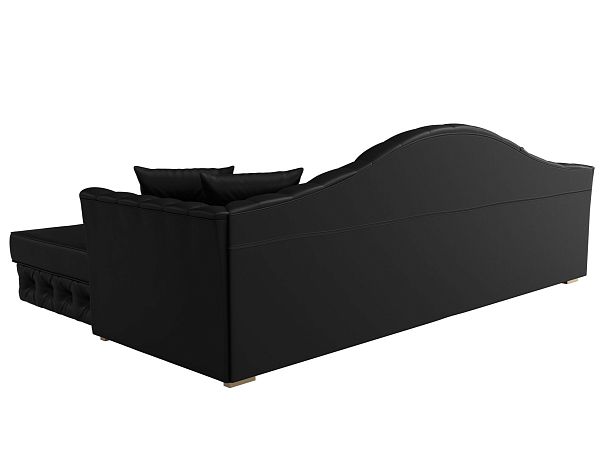 Диван угловой Артис правый угол Экокожа черный - Вид 6