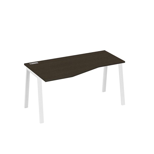 Стол эргономичный левый "Техно" на металлокаркасе TRE A4 А4 Б3 065 БП венге / металлокаркас белый - Вид 1