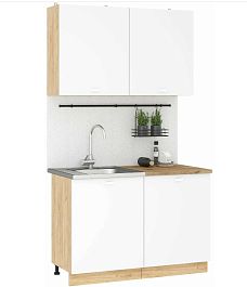 кухня Дана 1,2 дуб крафт золотой/белый - Фото предпросмотра