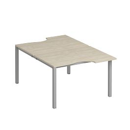 Рабочая станция со столами на металлокаркасе КФ (2х120) Комфорт КФ К.С1 1148 ДШ дуб шамони / серый - Фото предпросмотра