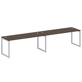 Metal System Quattro Р. ст. на 2 раб. места на О-образном м/к 40БО.СМ-2.5 Венге/Серый металл 3600*720*750 - Фото предпросмотра