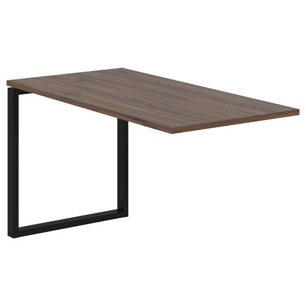 Брифинг-приставка EQB 1367 Дуб Денвер тёмный/Черный 1360х670х750 EDIS - Вид 1