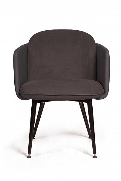 Стул с подлокотниками Phoenix (Феникс), ткань комбинированная с экокожей, черный - Вид 2