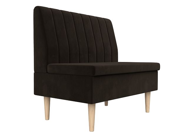 Диван прямой Мини Микровельвет коричневый - Вид 4
