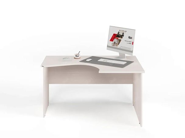 UNITY PС4-14 R ДУБ МОЛОЧНЫЙ Офисный стол угловой Правый 1400х1000х750 - Вид 1