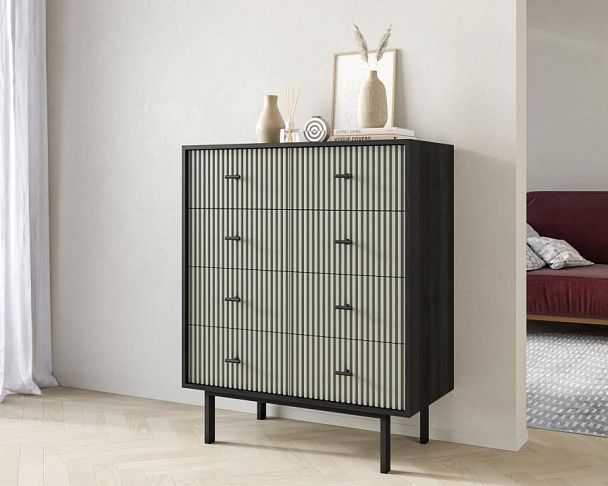 Комод на восемь ящиков Emerson арт EM20/gray/L - Вид 3