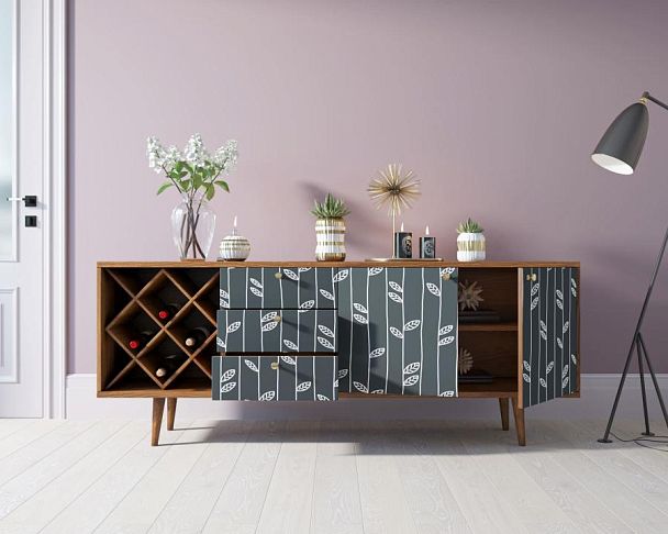 Комод Berber удлиненный с бутылочницей 18 принт арт BB15/Print_18 - Вид 2