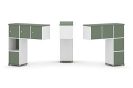 Concept Надставка низкая CN.ONN-006 Кобо/Белый Бриллиант/Металл Белый 1099*365*1130 - Фото предпросмотра