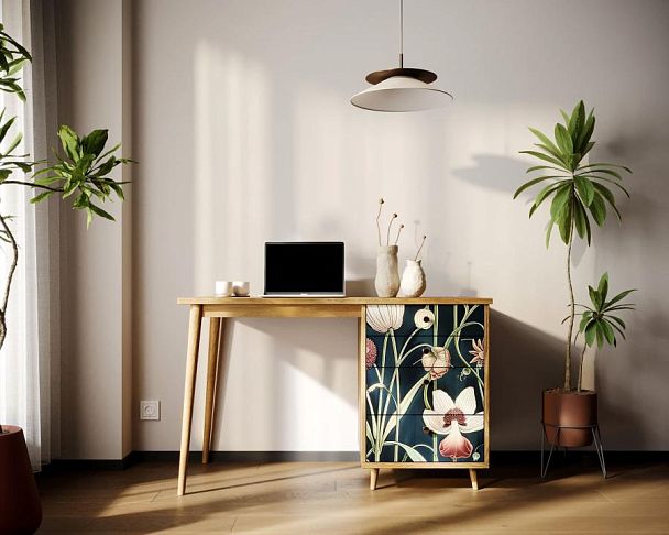 Стол рабочий Berber с одной тумбой арт BB31/Print_54 - Вид 5