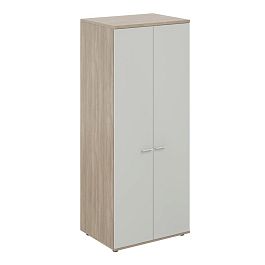 Гардероб 800х600х1955, з.ст HDF / корпус: дуб темный; фасады: серый бархат Сигма / Sigma - Фото предпросмотра