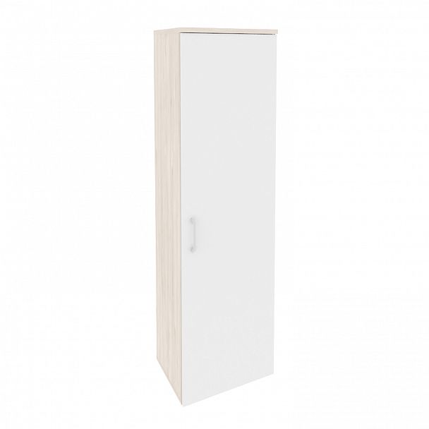 Гардероб узкий "Onix" O.GB-1 денвер светлый/белый - Вид 1
