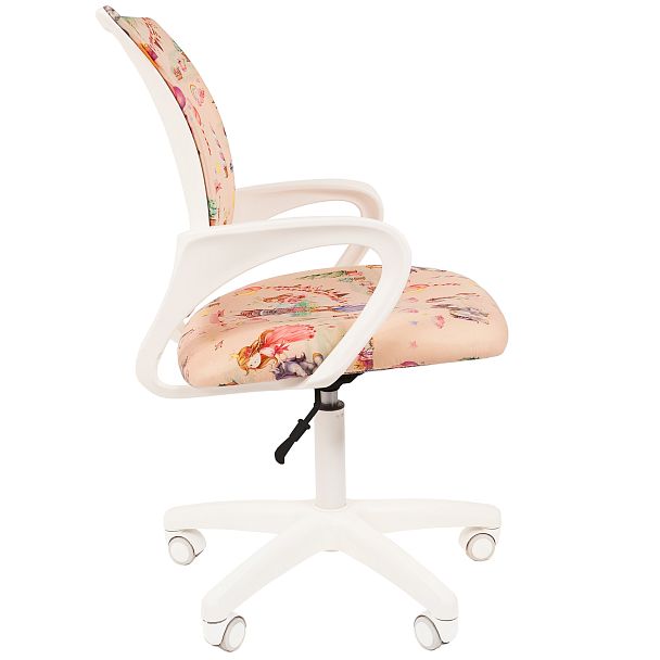 Кресло CHAIRMAN KIDS 103 LT, пластик белый, ткань велюр, принт принцессы - Вид 3