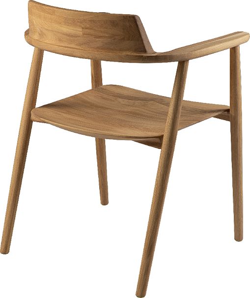 Кресло деревянное из массива дуба Сэн Дуб натуральный - Вид 5