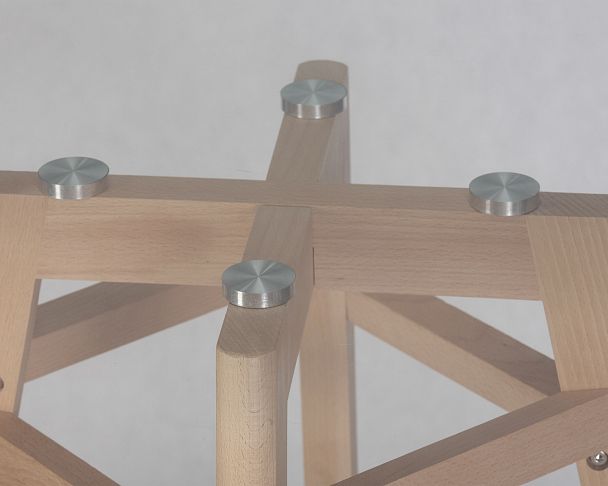 Стол обеденный DOBRIN HENRY`90 GLASS (столешница стекло, деревянное основание) - Вид 5