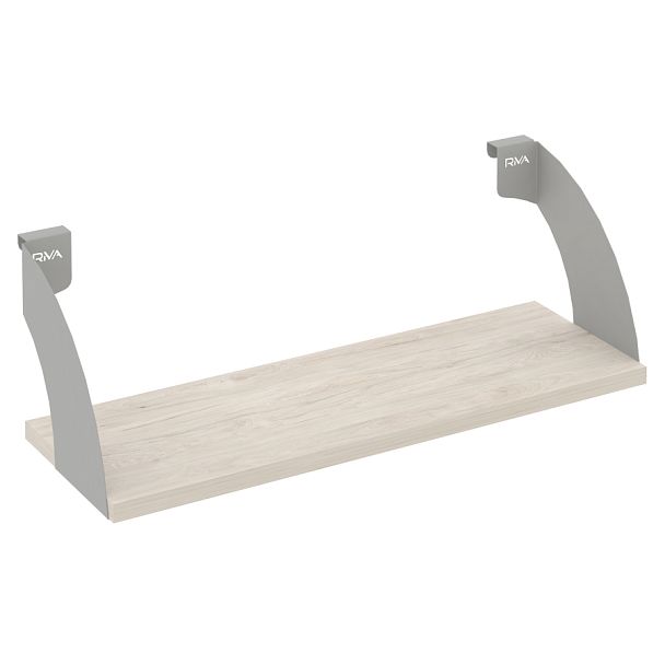 Навесные полки. Кронштейны+ЛДСП полка 600мм MAN-41-6 Денвер светлый/Серый металл 600*220*200 - Вид 1