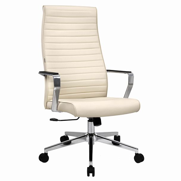 Кресло BRABIX PREMIUM Solo EX-730, алюминий, хром, экокожа, бежевое, 532937 - Вид 1