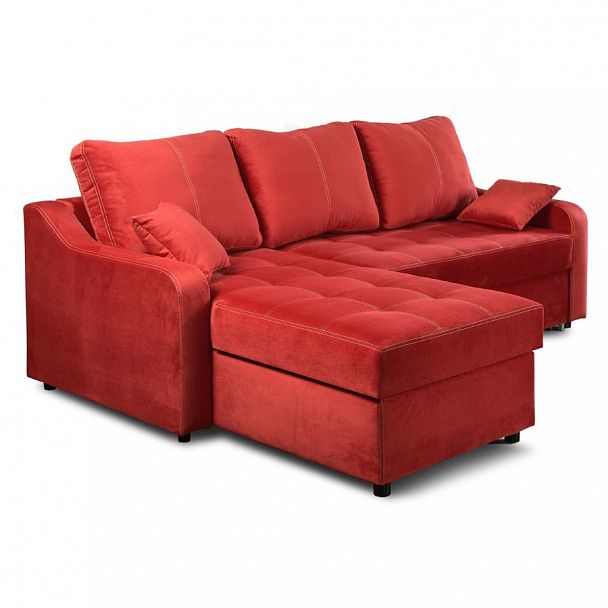 Угловой диван "Авангард" красный - Вид 1