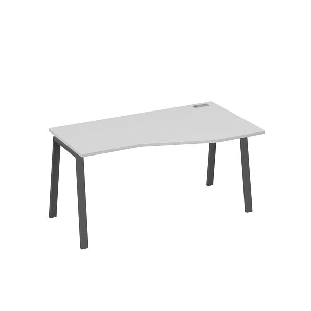 Стол эргономичный правый "Техно" на металлокаркасе TRE A4 А4 Б3 066 БП серый / металлокаркас антрацит - Вид 1