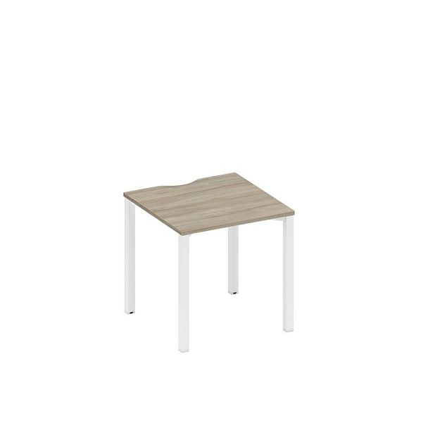 Стол письменный на металлокаркасе, столешница с вырезом Space+ А1 БГ 021.2 ВЛ вяз либерти/ белый гладкий - Вид 1