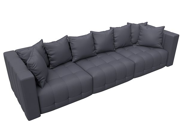 Диван прямой Лига-052 НПБ Лонг Экокожа серый - Вид 6