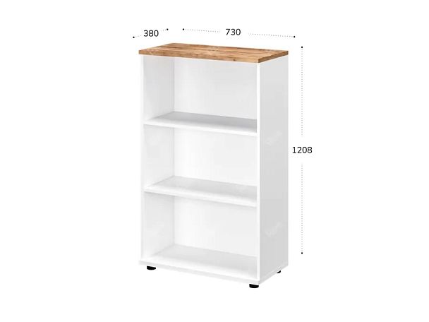 TANDEM RTD049-73U-ME Стеллаж ун-й 730х380х1208 Таксония медовая/Белый - Вид 2