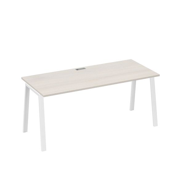 Стол письменный на металлокаркасе TRE A4 А4 Б3 016 БП дуб / металлокаркас белый - Вид 1