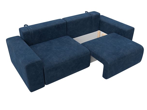 Диван прямой Лига-036 НПБ Классик Велюр синий - Вид 7