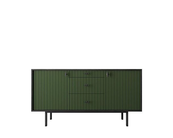 Комод две дверки и три ящика Emerson арт EM08/green/L - Вид 1