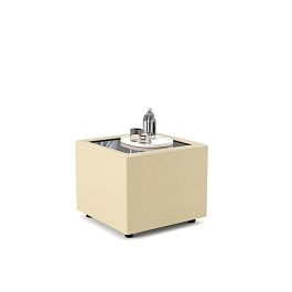 Стол журнальный со стеклом (экокожа) Юнона Un/st/o/s экокожа бежевая CN1123 - Фото предпросмотра