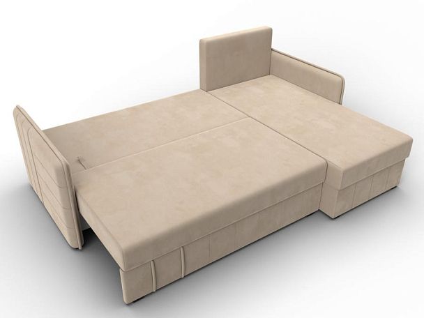 Диван угловой Слим угол универсальный Велюр бежевый - Вид 8