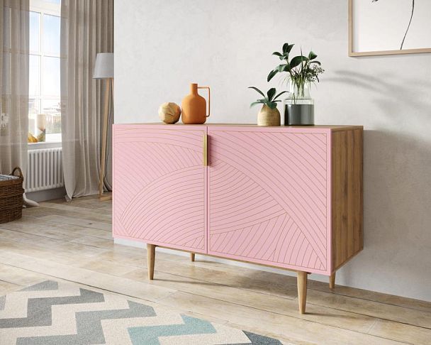Комод с двумя дверками Line LN01/GR1/pink - Вид 3