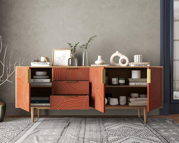 Комод Line удлиненный R25/red - Вид 2