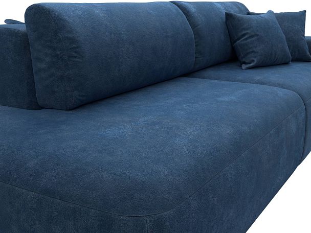 Диван прямой Лига-036 НПБ Модерн подлокотник справа Велюр синий - Вид 4