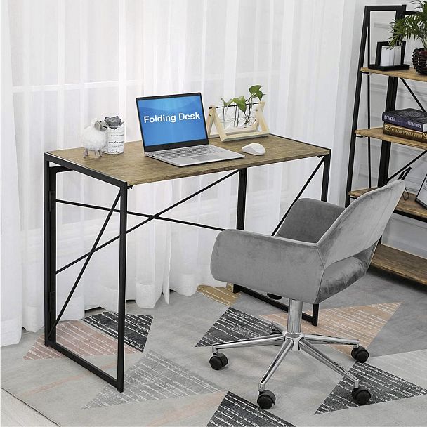 Стол на металлокаркасе BRABIX "LOFT CD-002", 1000х500х750 мм, складной, цвет дуб натуральный, 641214 - Вид 15