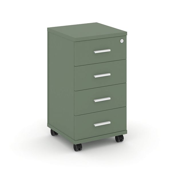 Concept Тумба мобильная 4 ящ. CN.TUM-005 W Кобо/Металл Белый 420*420*782 - Вид 1