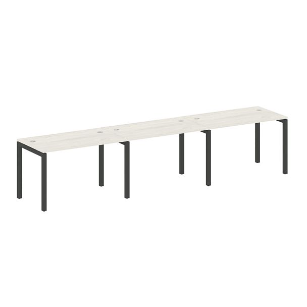 Metal System Quattro Р. ст. на 3 раб. места на П-образном м/к 50БП.СМ-3.2 Дуб наварра/Антрацит металл 3600*720*750 - Вид 1