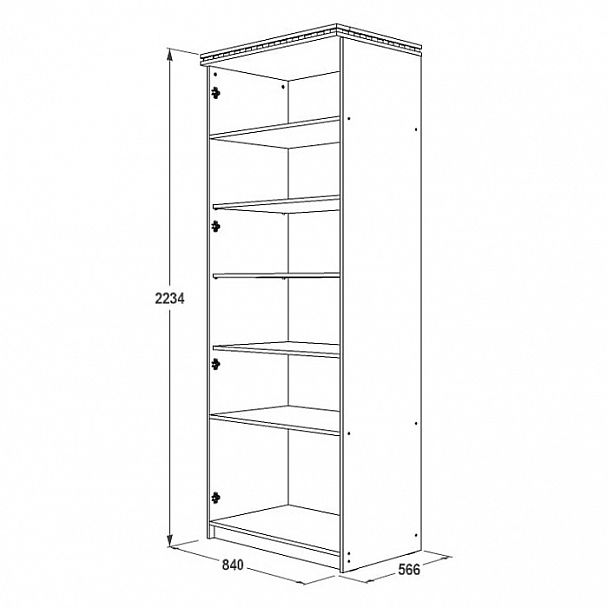 Шкаф 2-х дверный для белья "Ольга 13" - Вид 2
