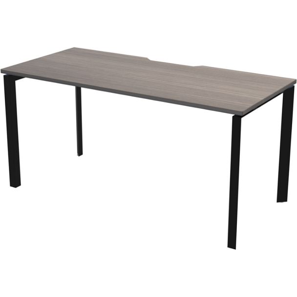 Стол на металлокаркасе НТМП.П-140 Лиственница/Антрацит 1400x730x750 Аргентум-МП - Вид 1