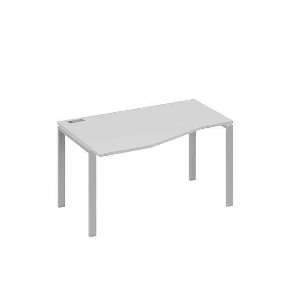 Стол эргономичный левый "Техно" на металлокаркасе UNO A4 А4 Б1 063 БП серый / металлокаркас серый - Вид 1