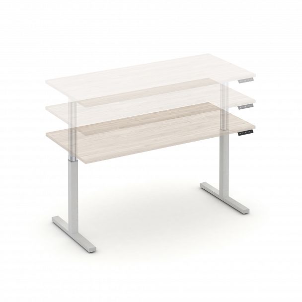 Стол электроподъемный "MOVE UP" MV.SE-4.7 Белый металл /  Денвер Светлый - Вид 4