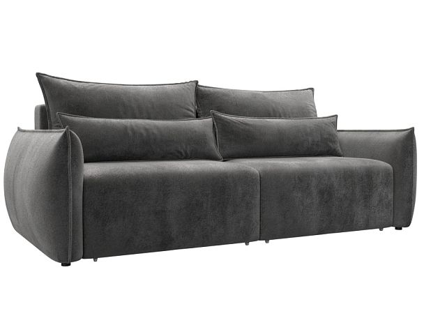 Диван прямой Лига-051 НПБ Велюр серый - Вид 1