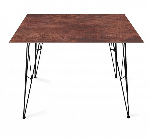 Стол Sheffilton SHT-TU10/TU21-6 100/75  керамика черный муар/коричневая сепия - Вид 2