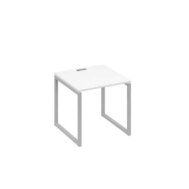 Стол письменный на металлокаркасе QUATTRO A4 А4 Б4 021 БП белый премиум / металлокаркас серый - Вид 1