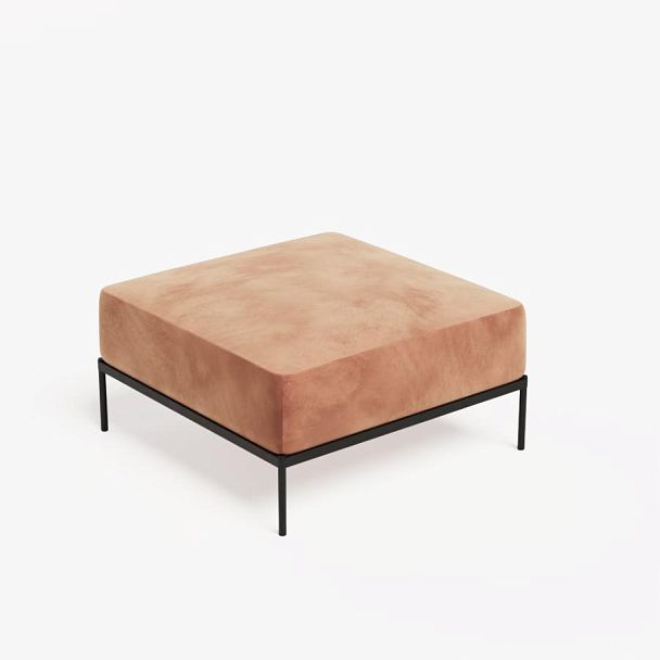 Rio Модуль без спинки РСЕ-03 Velvet Lux 14/Металл Черный 810*810*445 - Вид 1