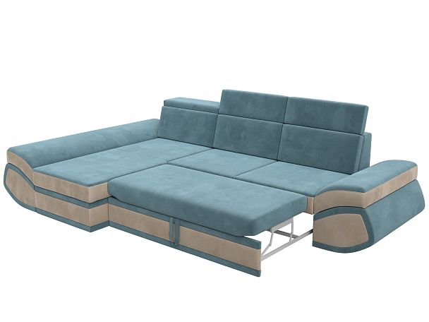 Диван угловой Лига-032 левый угол Велюр бирюзовый - Вид 7