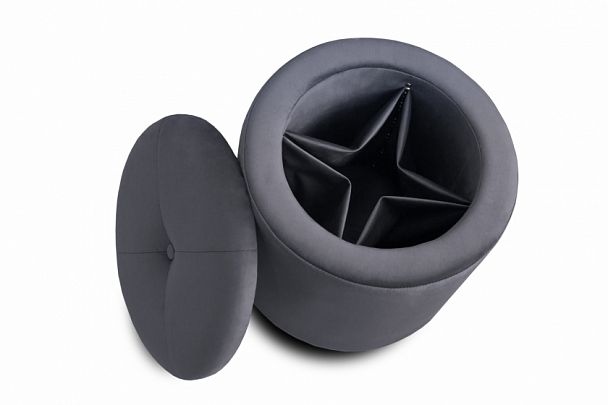 Пуф "Круглый" серый - Вид 2