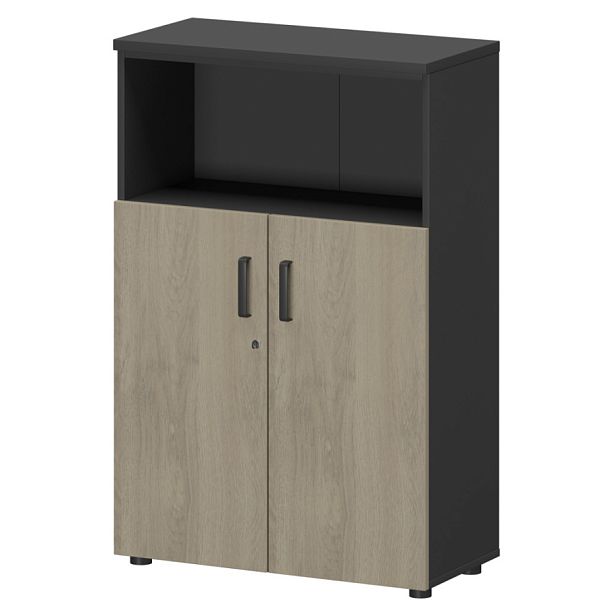 Шкаф СМШ-38Д2 Тип1 Графит/Кронберг 792x380x1214 Смарт - Вид 1